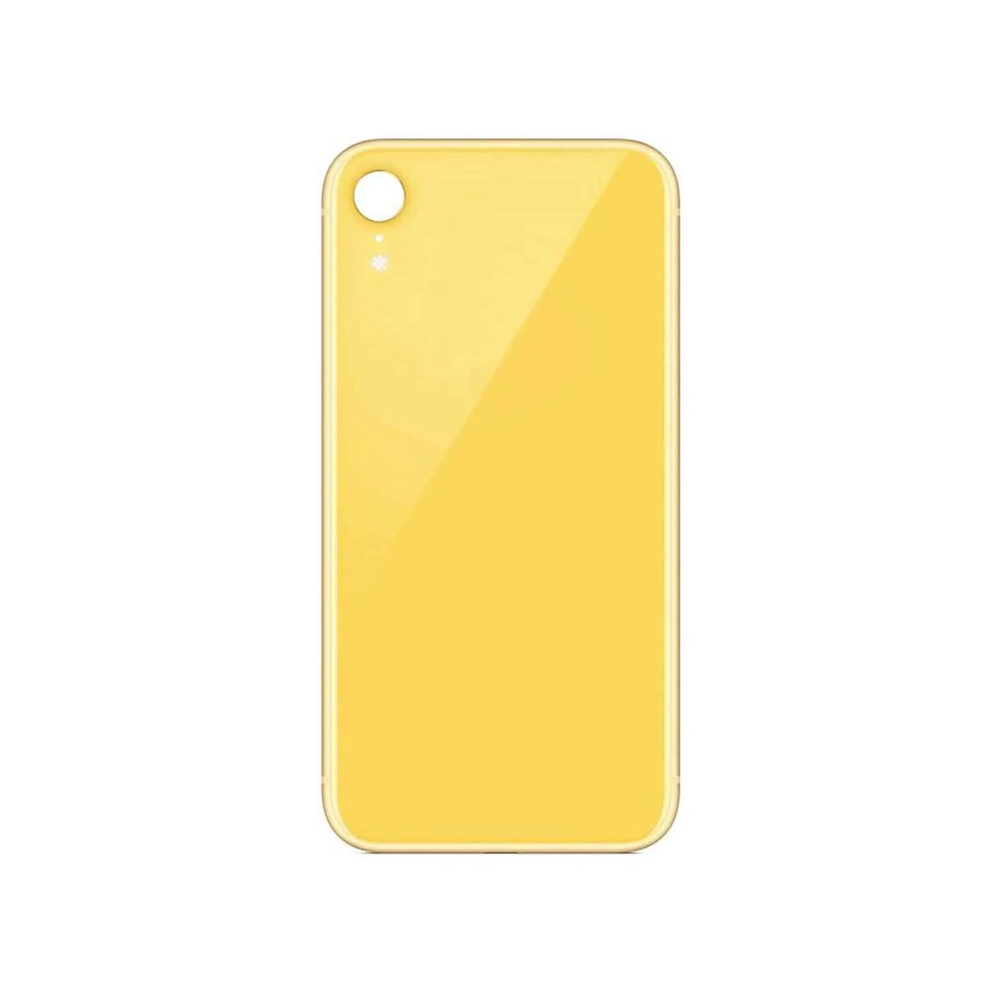 Vitre Arrière iPhone XR Jaune (Grand Trou) avec Logo