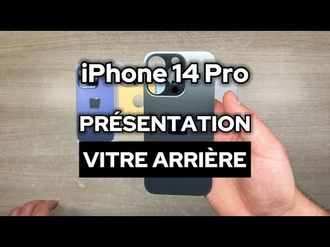 Vitre Arrière iPhone 14 Pro Blanc Assemblée avec Logo