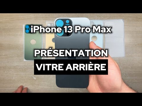 Vitre Arrière iPhone 13 Pro Max Blanc (Grand Trou) avec Logo
