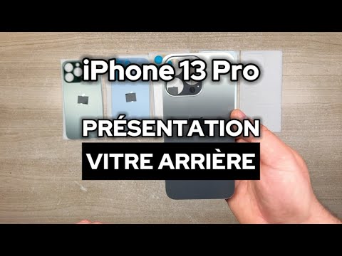 Vitre Arrière iPhone 13 Pro Blanc (Grand Trou) avec Logo