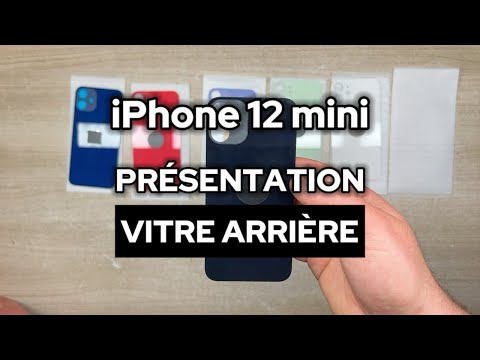Vitre Arrière iPhone 12 mini Blanc (Grand Trou) avec Logo