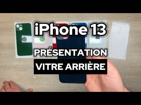 Vitre Arrière iPhone 13 Blanc (Grand Trou) avec Logo