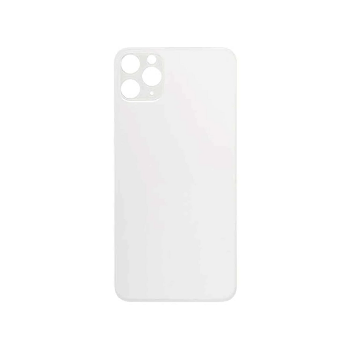 Vitre Arrière iPhone 11 Pro Blanc (Grand Trou) avec Logo