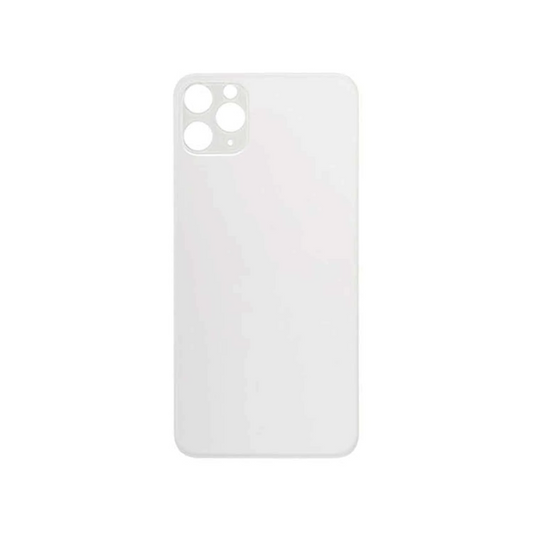 Vitre Arrière iPhone 11 Pro Max Blanc (Grand Trou)