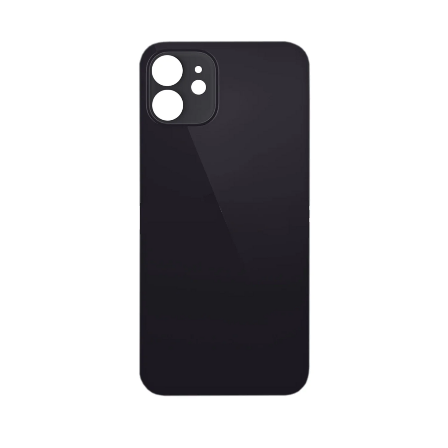 Vitre Arrière iPhone 12 Noir (Grand Trou) avec Logo