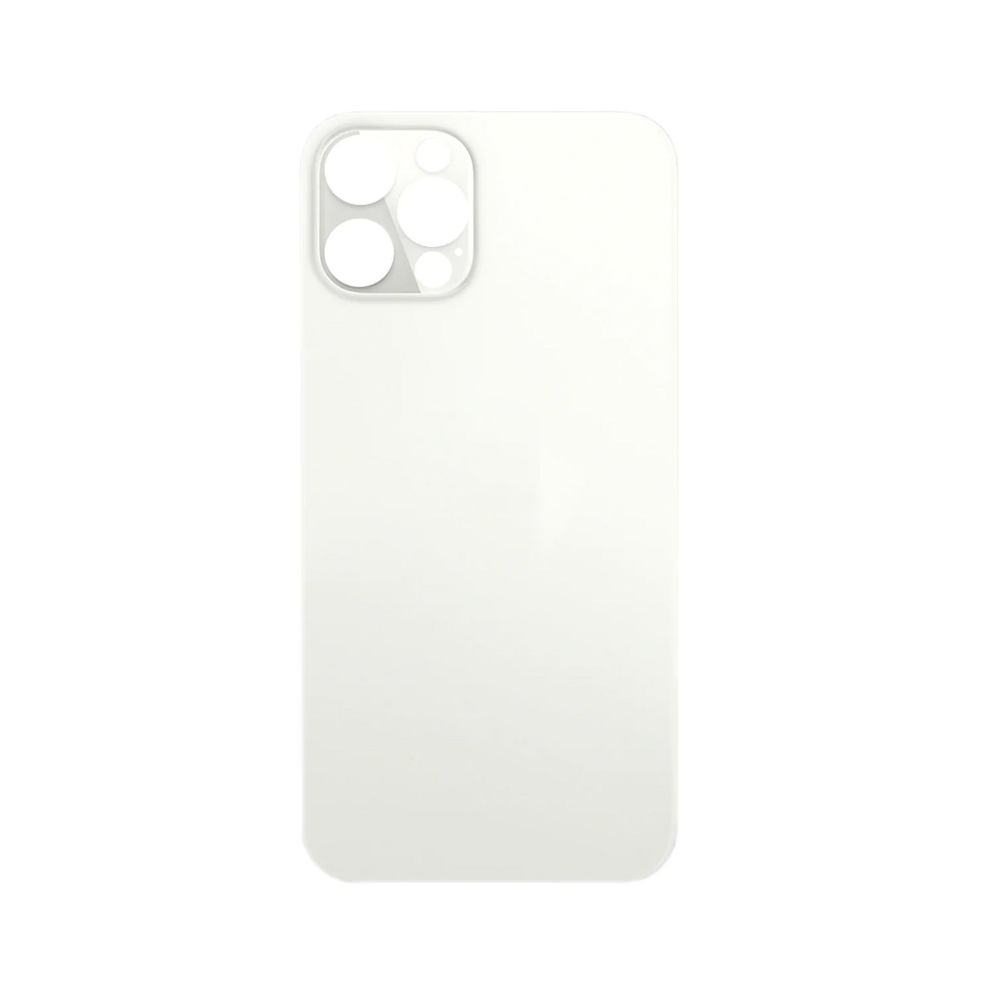 Vitre Arrière iPhone 12 Pro Blanc (Grand Trou) avec Logo