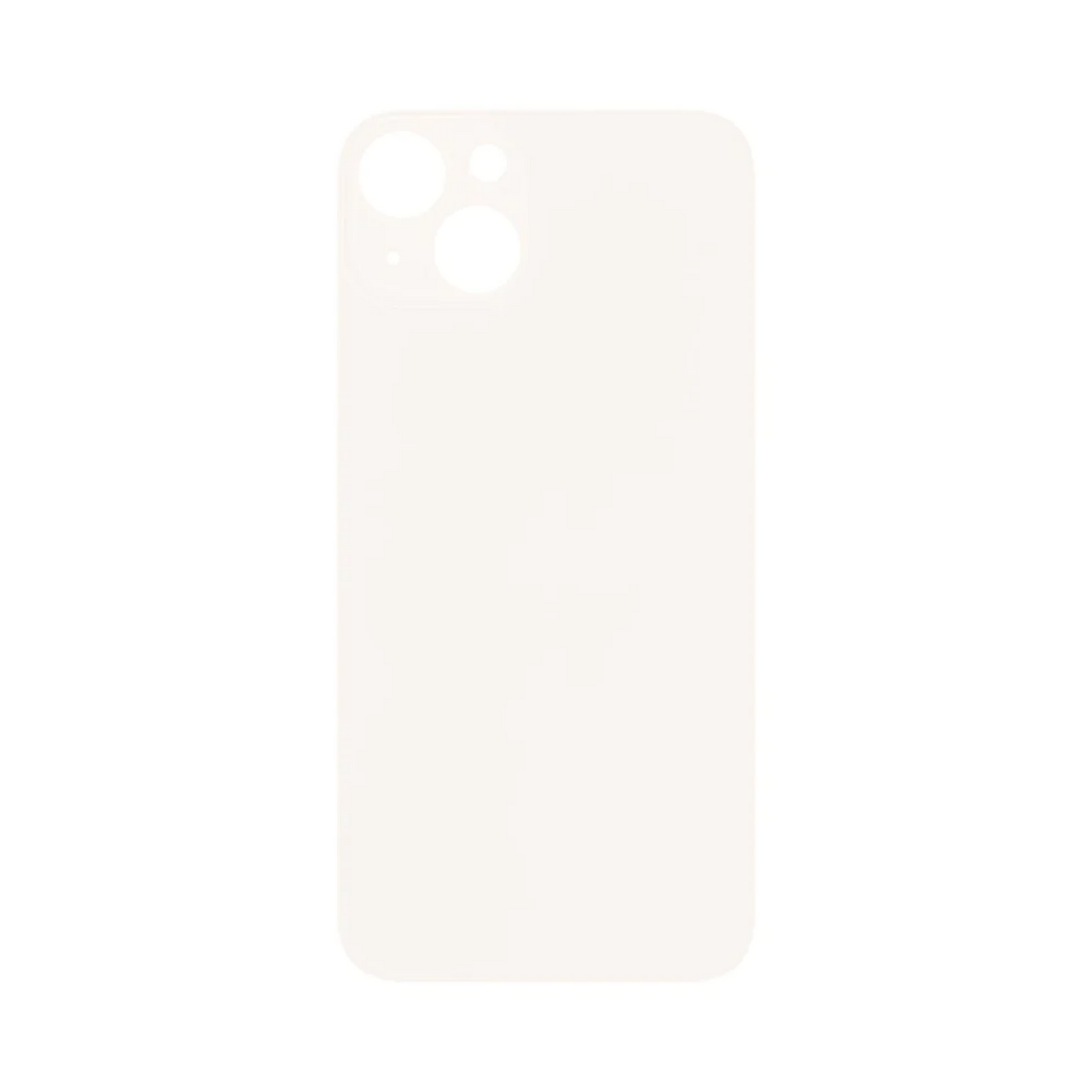 Vitre Arrière iPhone 13 Blanc (Grand Trou) avec Logo