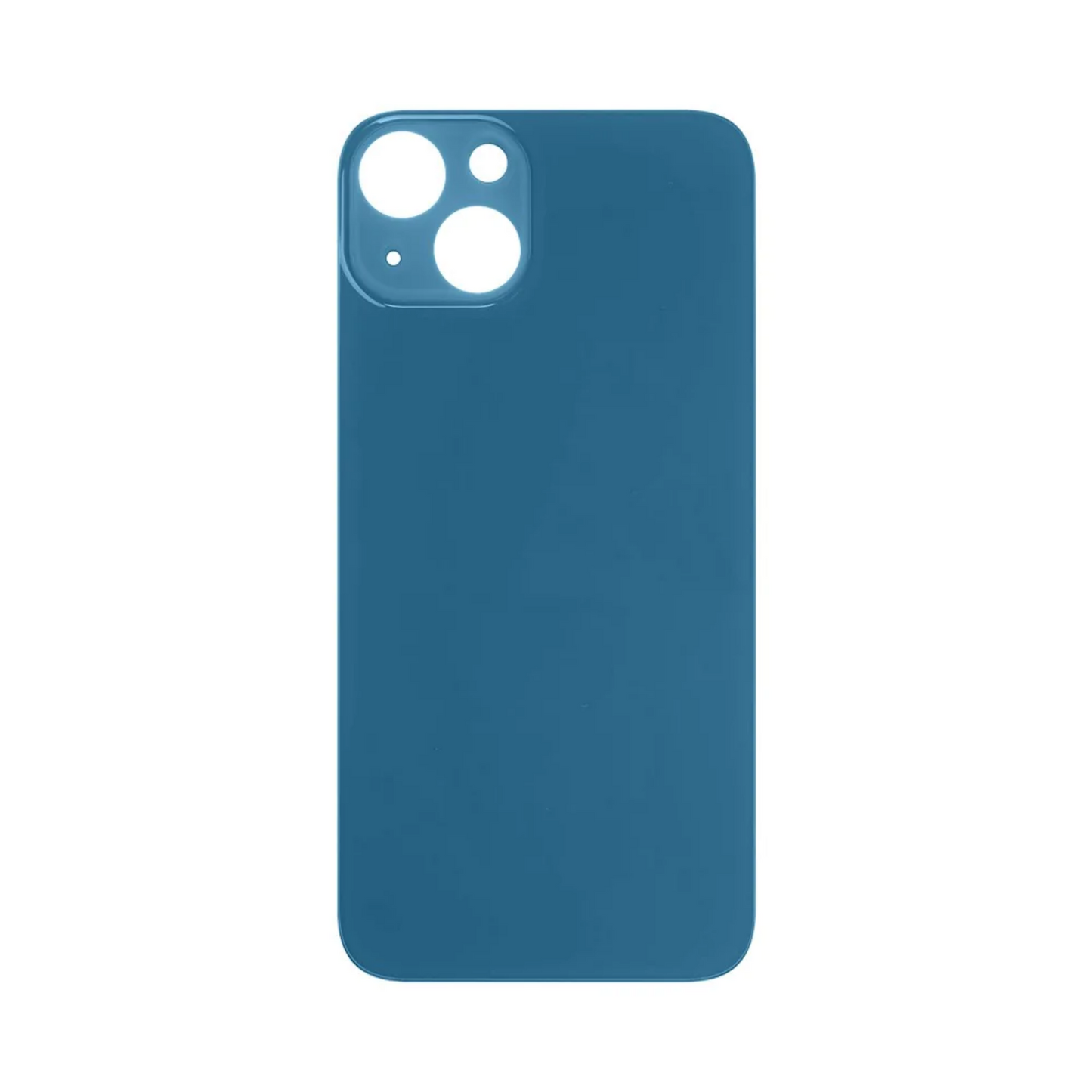 Vitre Arrière iPhone 13 Bleu (Grand Trou) avec Logo