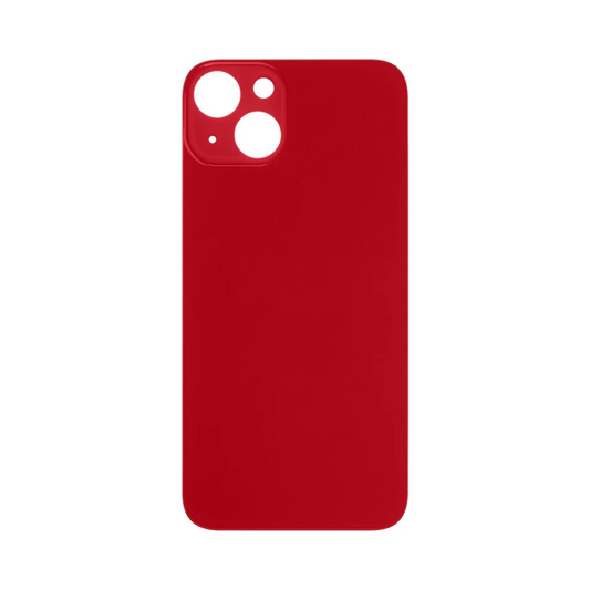 Vitre Arrière iPhone 13 mini Rouge (Grand Trou)
