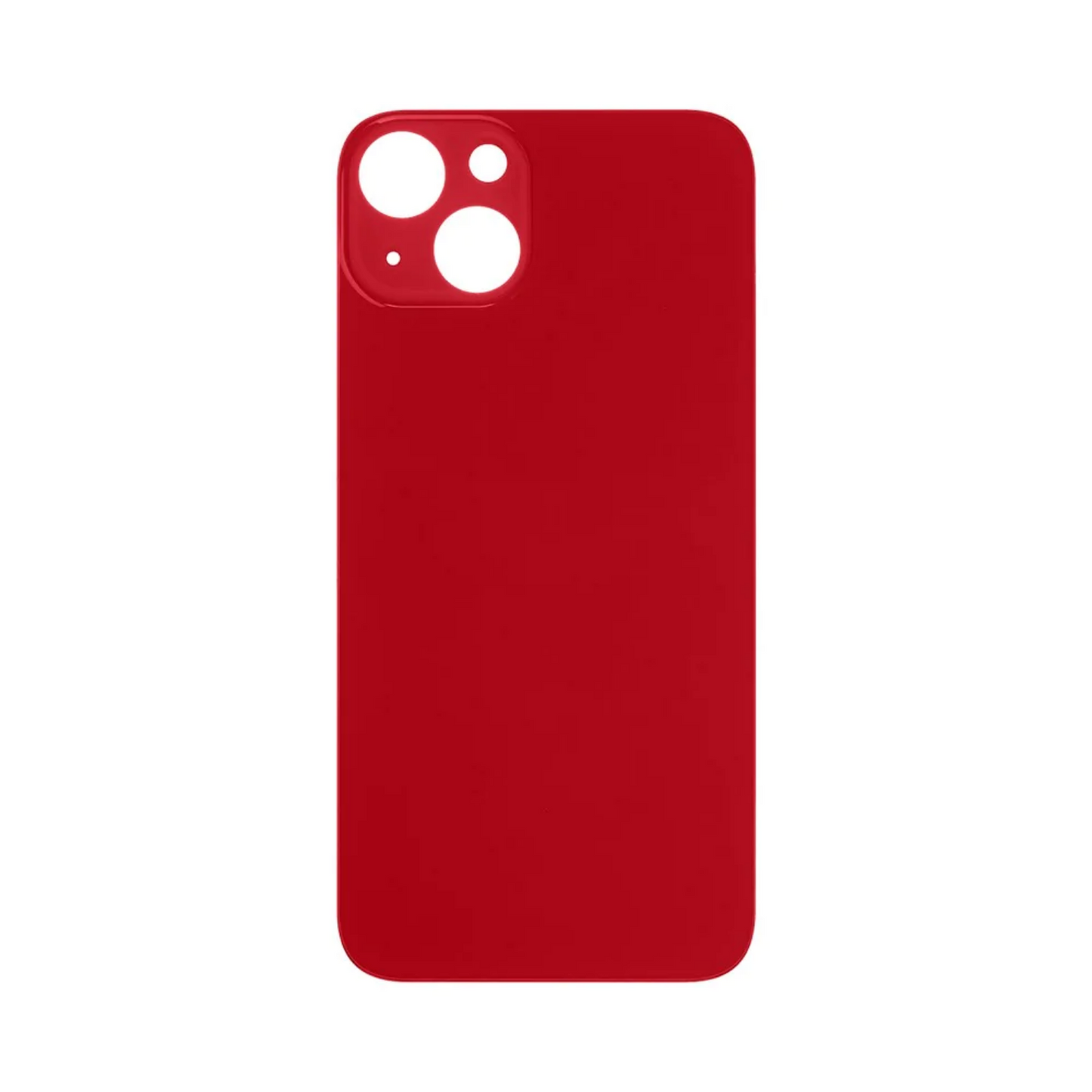 Vitre Arrière iPhone 13 mini Rouge (Grand Trou) avec Logo