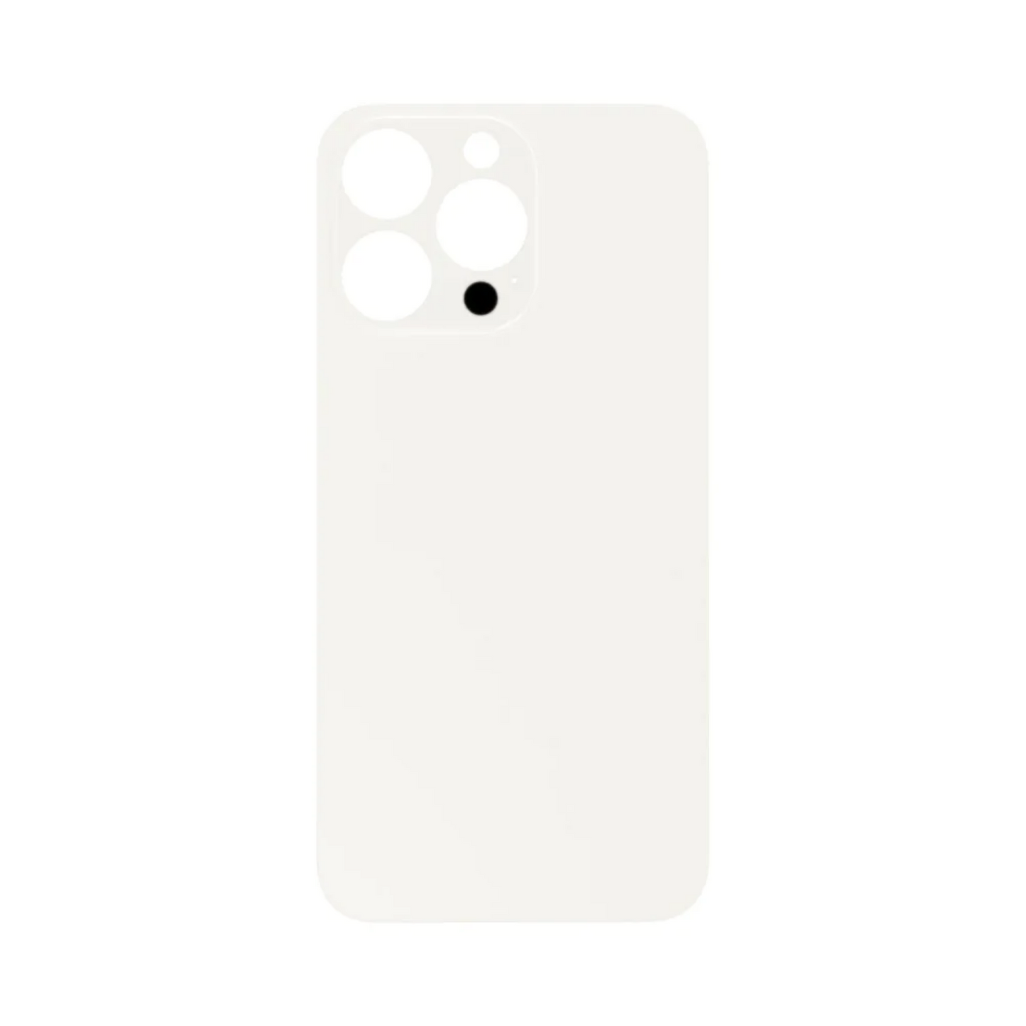 Vitre Arrière iPhone 13 Pro Blanc (Grand Trou) avec Logo