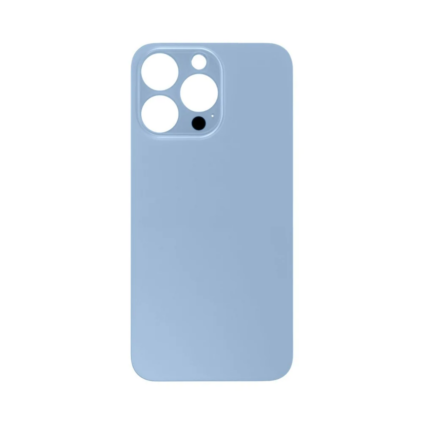 Vitre Arrière iPhone 13 Pro Max Bleu (Grand Trou) avec Logo