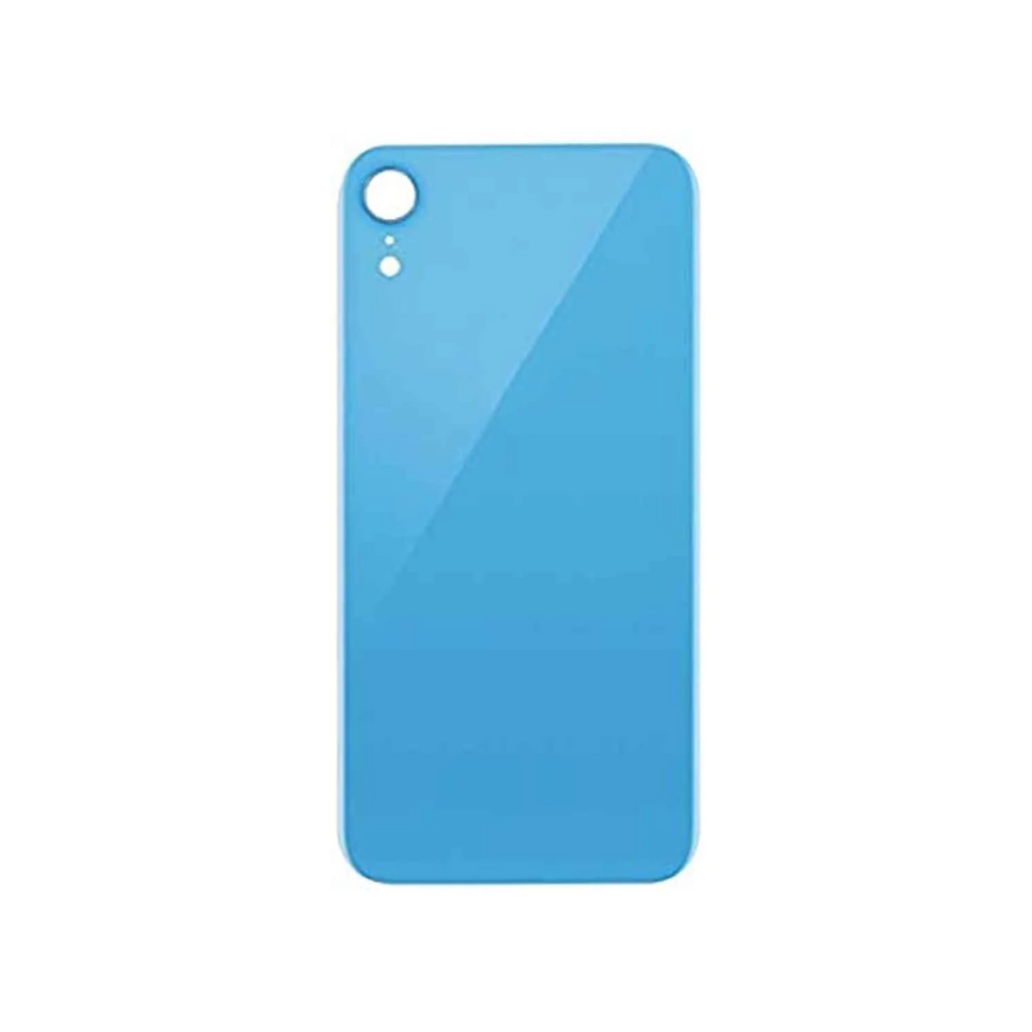 Vitre Arrière iPhone XR Bleu (Grand Trou) avec Logo