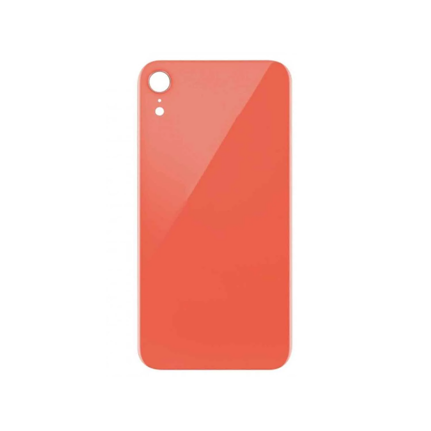Vitre Arrière iPhone XR Orange Corail (Grand Trou) avec Logo